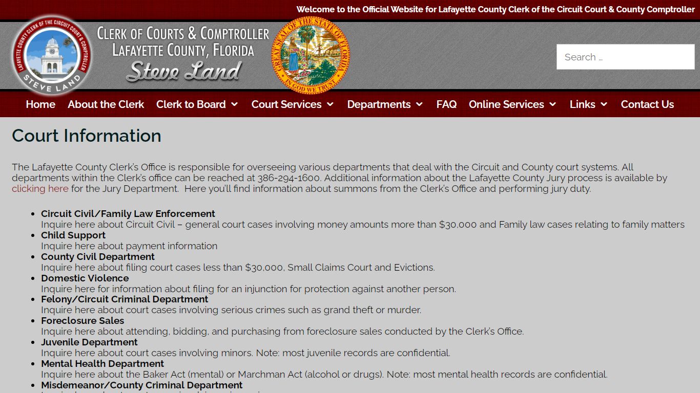 Court Information – Lafayette County Clerk of the Circuit Court ...